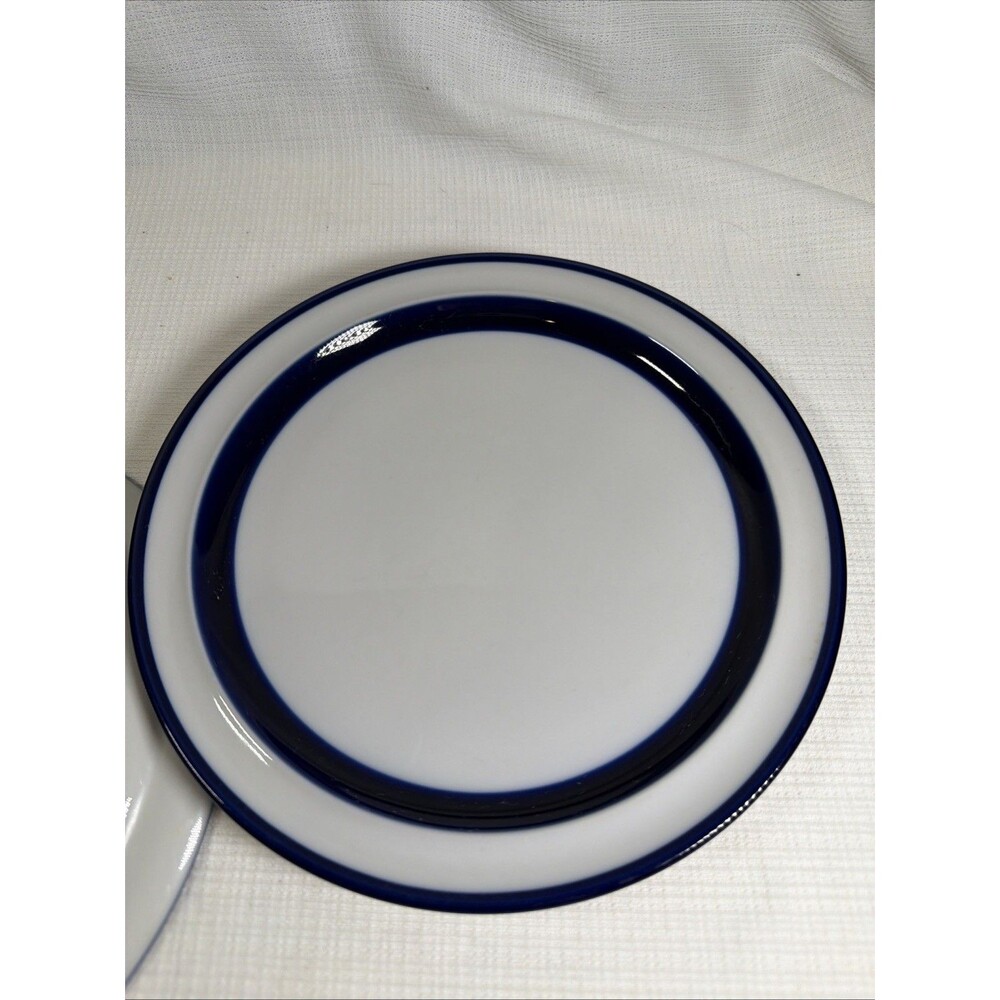 Set of 2 Noritake Primastone Fjord B951 Salad Plates 8.25" Vintage Blue Japan